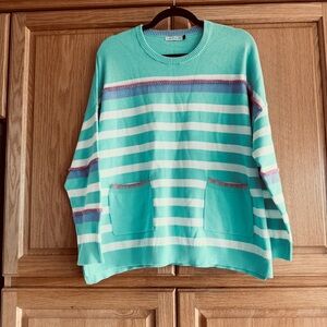 Zaket & Plover Large  Cotton Striped sweater